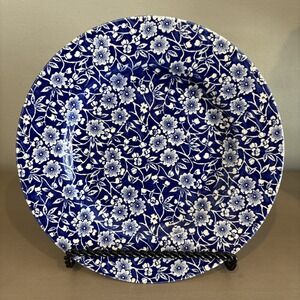 Queen's Calico Blue Chintz Salad Dessert Plate Floral 8.5" England